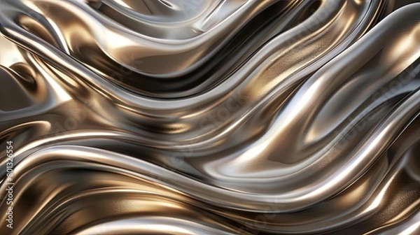 Fototapeta a shiny metallic background with a silver texture