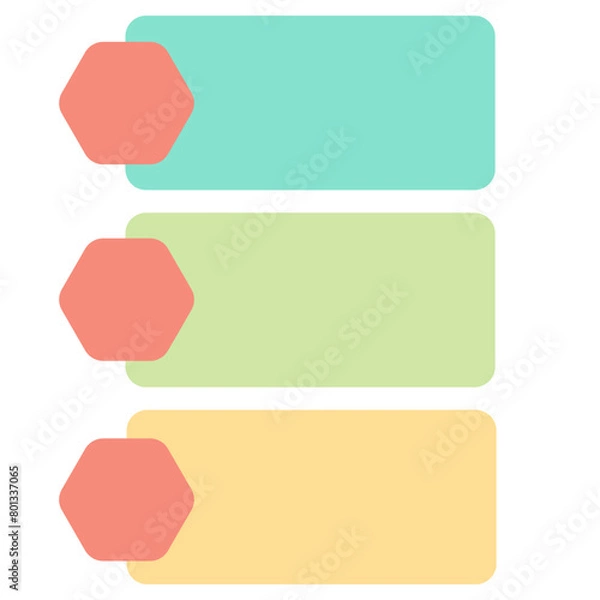 Fototapeta Infographic List Vector Design with 3 Step or Process