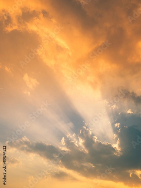 Fototapeta sunset sky with clouds
