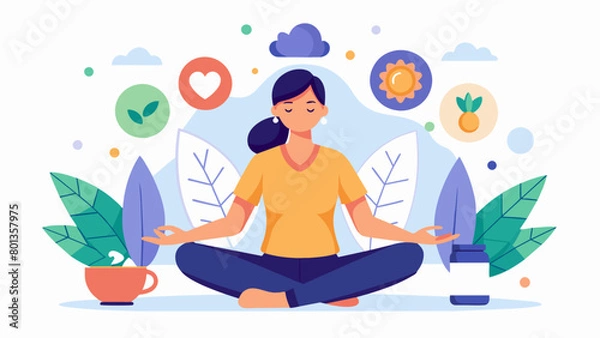 Fototapeta A wellness coach incorporates ketamine therapy into their holistic coaching program helping clients create a balanced lifestyle that supports mental.