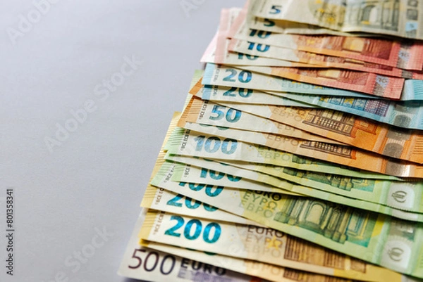 Obraz stack of euro banknotes
