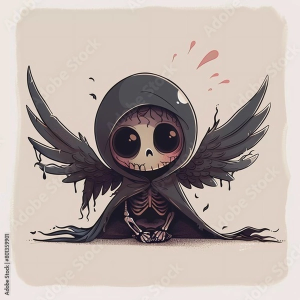 Obraz cute angel of death illustration