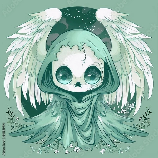 Obraz cute angel of death illustration