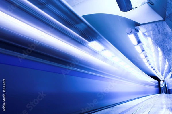 Fototapeta Szybki pociąg w metrze