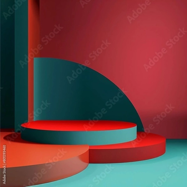 Obraz 3d render . Realistic mock up for promotion, banners background.