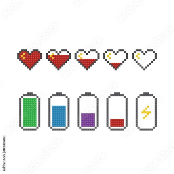 Obraz 픽셀 랭킹 - 하트, 베터리, 용량