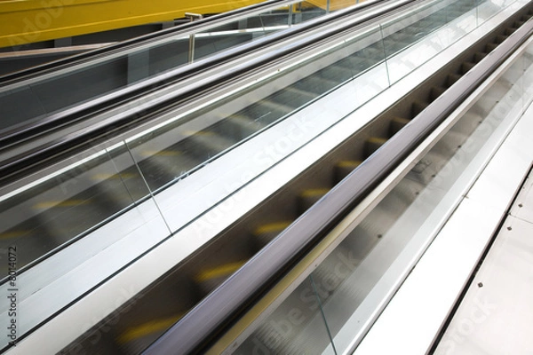 Fototapeta Move escalator in modern office