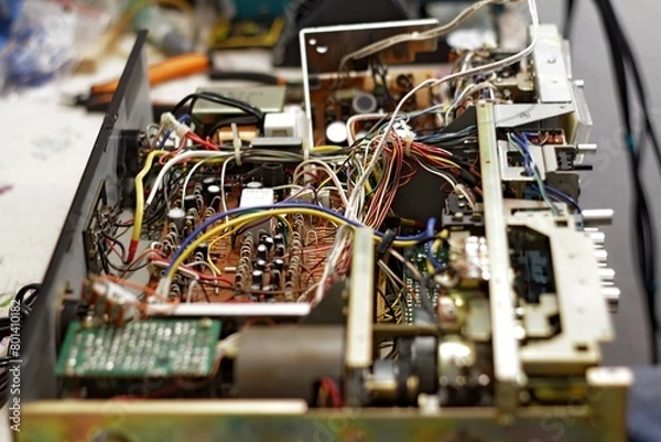 Obraz Tape deck electronics and wiring