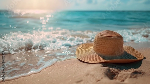 Obraz banner ideas decipting summer travel beach and vacations with copyspace