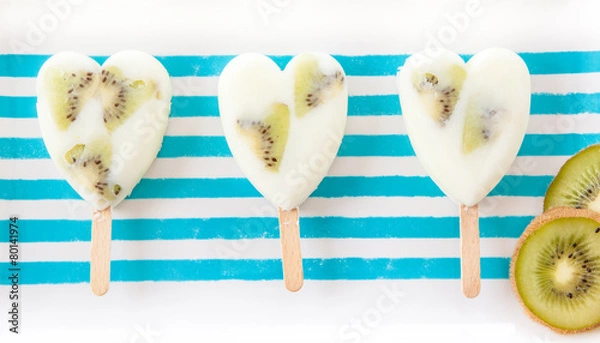 Fototapeta Hausgemachtes Kiwi Eis