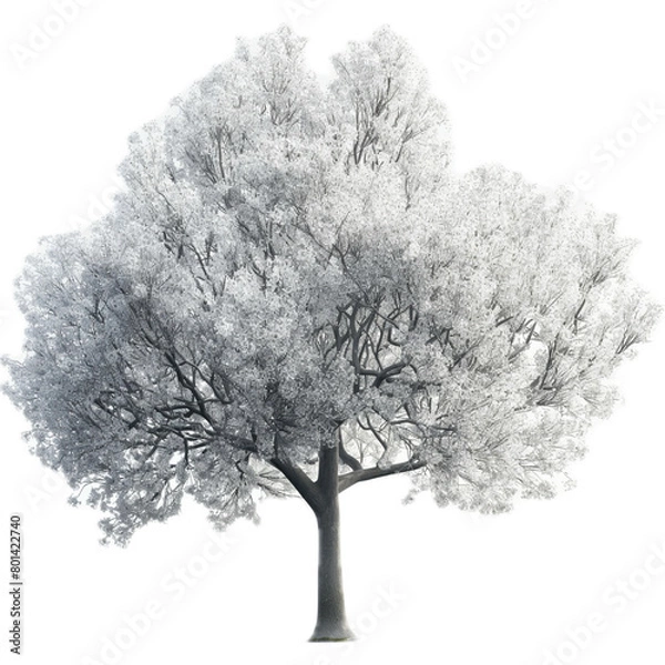 Fototapeta Tree or bush, no background , various types of trees.