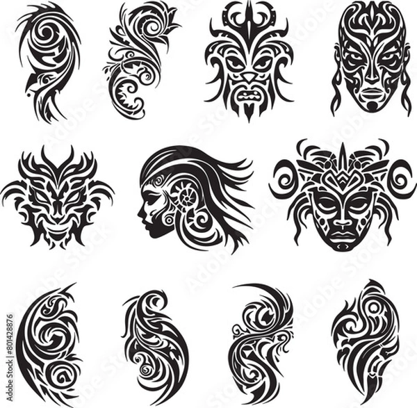 Fototapeta Tattoo Vector Pack