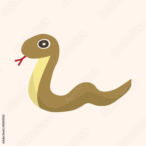 Fototapeta animal snake cartoon theme elements