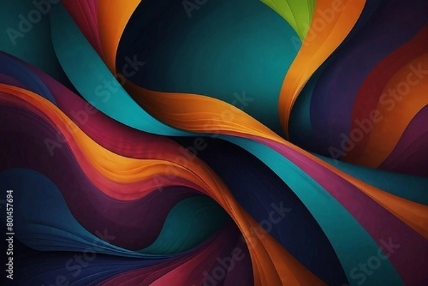 Obraz Abstract Marbling Art Patterns As Colorful Background Orange Blue Green Yellow wallpaper