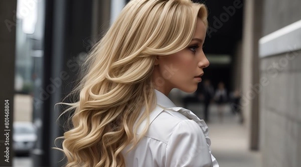 Obraz long blonde hair