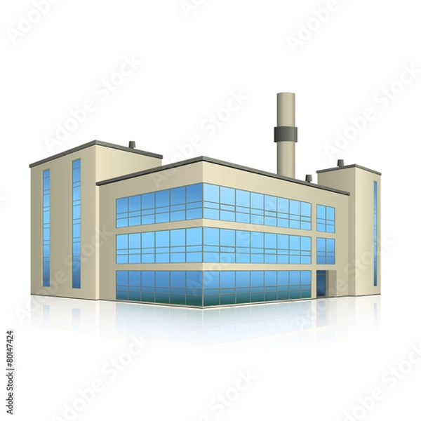 Fototapeta factory building with offices and production facilities