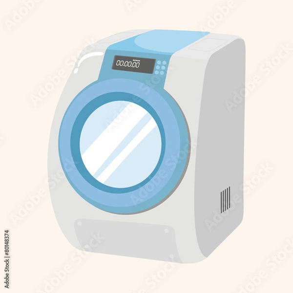 Fototapeta Washing machine theme elements