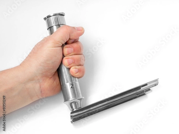 Fototapeta Laryngoscope with straight blade
