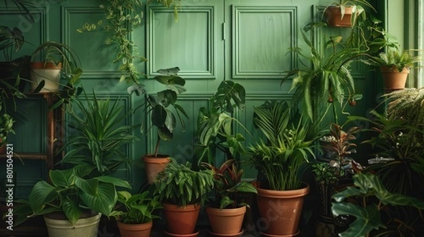 Fototapeta Indoor garden interior. Generative AI