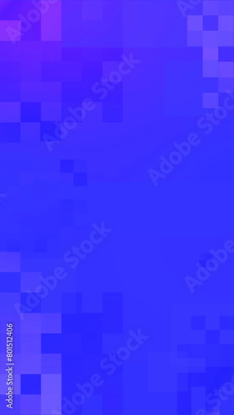 Fototapeta Blue Mosaic Pixel Blocks Background with Digital Texture