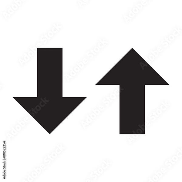 Fototapeta up and down arrows icon vector