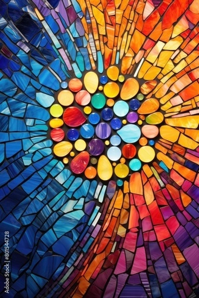 Fototapeta Vibrant Mosaic Artwork