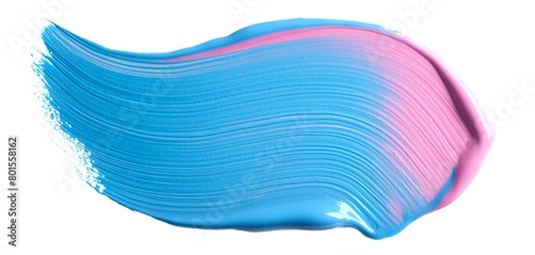 Fototapeta trace of blue and pink paint