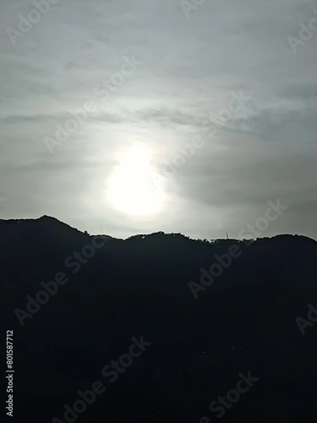 Fototapeta sunset in the mountains