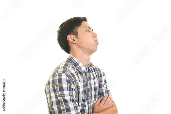 Fototapeta 疲れた表情の男性