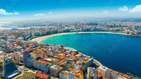 Obraz Panoramic view of the city of A Coruna. Galicia, Spain