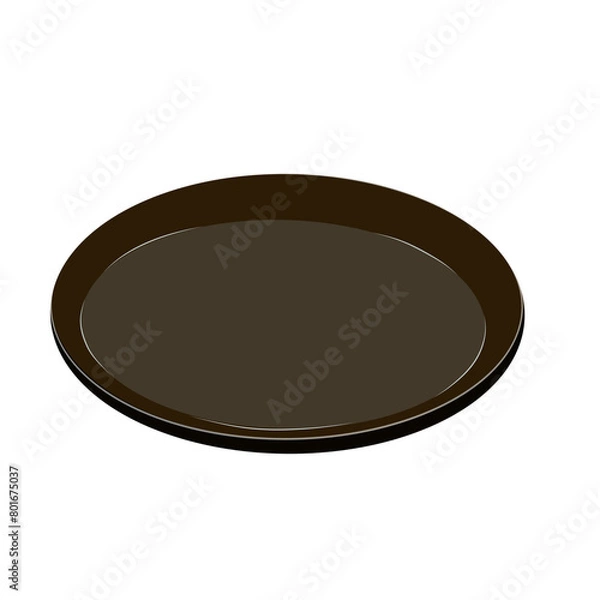 Obraz Black plate illustration