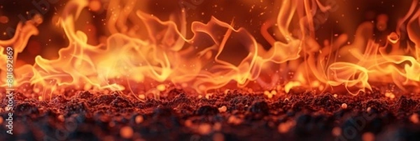 Obraz An abstract fire in a nature setting.