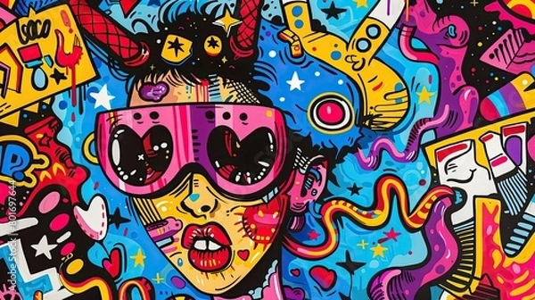 Fototapeta Pop Art, Generative AI