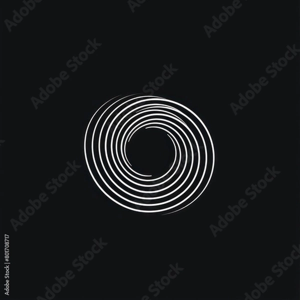 Fototapeta circular propagation logo design black background