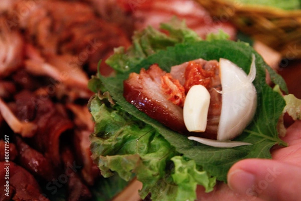 Obraz 족발 상추쌈