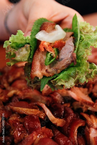 Obraz 족발 상추쌈