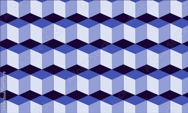 Fototapeta isometric lilac cube pattern