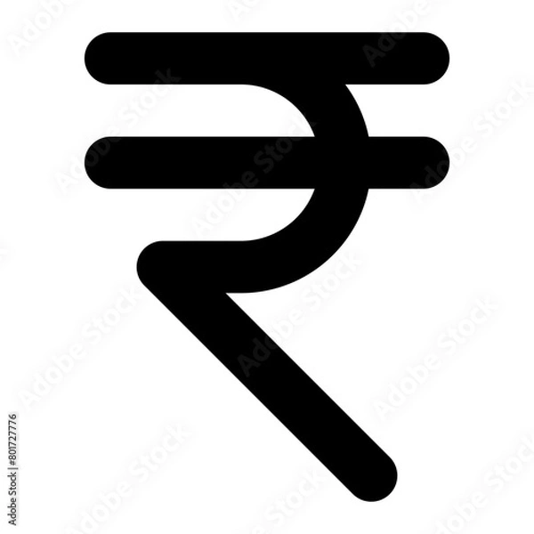 Obraz rupee sign line icon