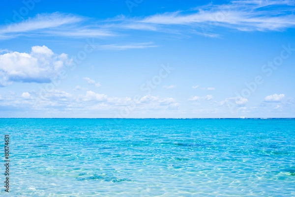 Obraz 沖縄の海・水平線と青空