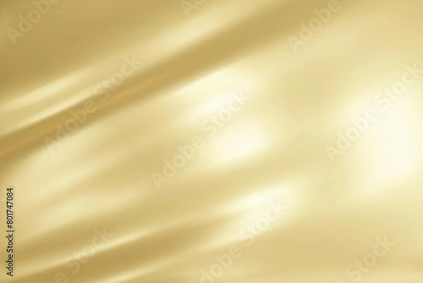 Fototapeta Abstract light yellow gradient background. Minimalistic subtle wavy yellow silk texture. 3D vector illustration.