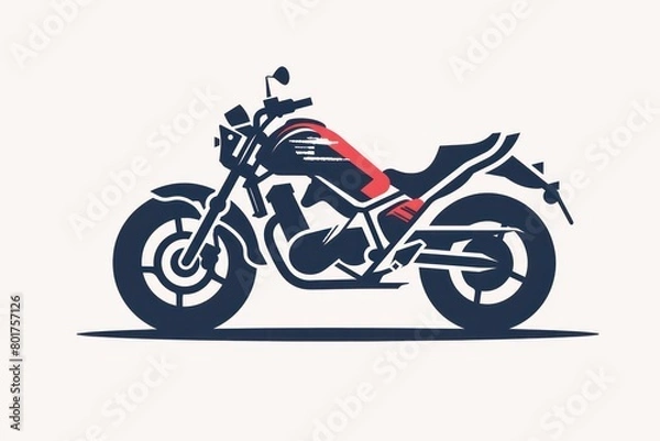 Fototapeta motorcycle logo design on white background