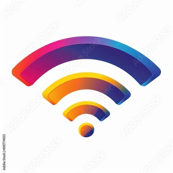 Obraz wifi 7 icon design logo at white background