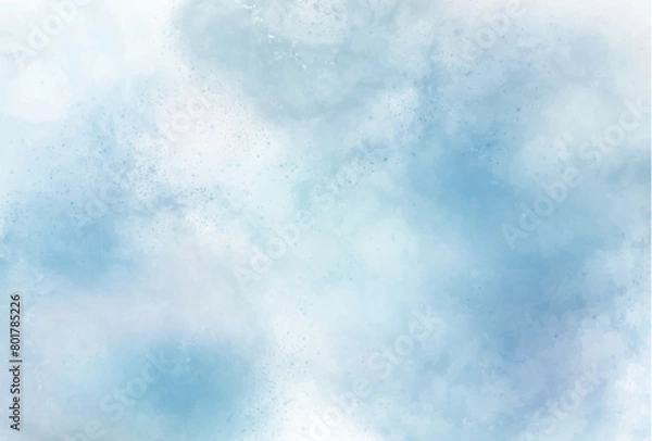 Fototapeta 青　水彩　和柄　背景	