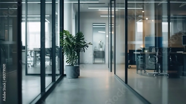 Obraz office environment, minimal neutral background