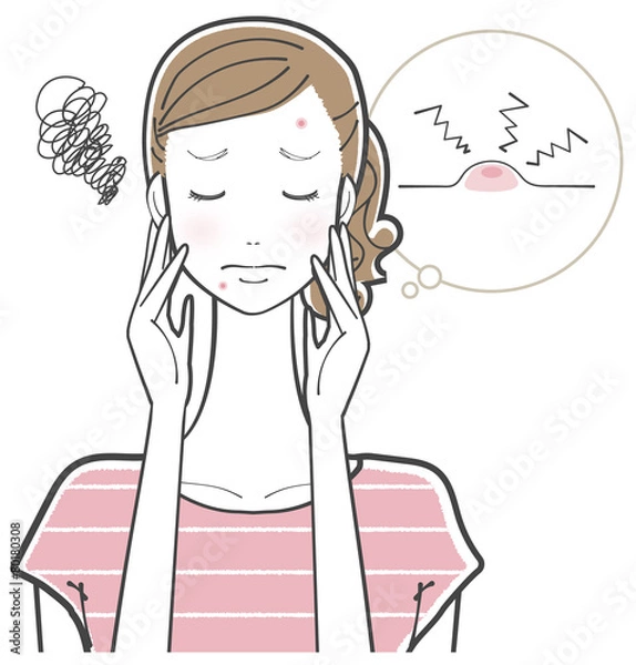 Fototapeta 女性　にきび