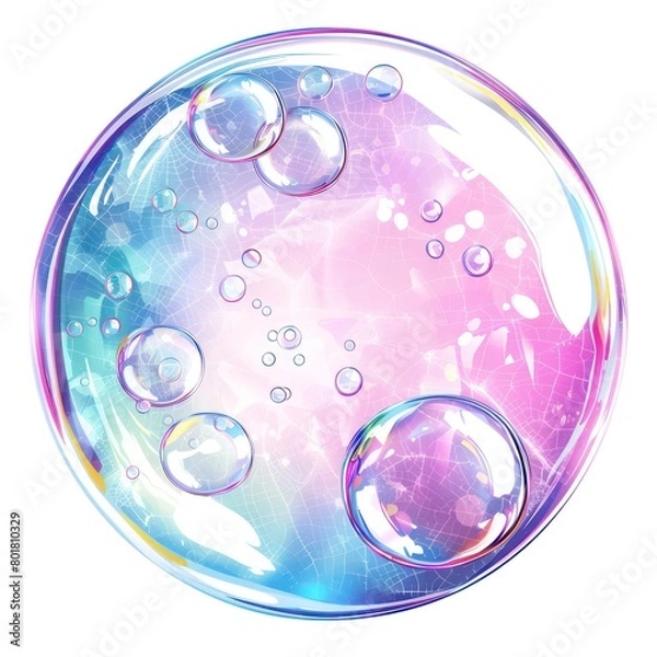 Fototapeta soap bubbles floating on air