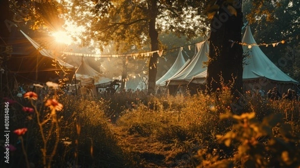 Fototapeta Immerse Yourself in the Words at Latitude Festival. Generative Ai.