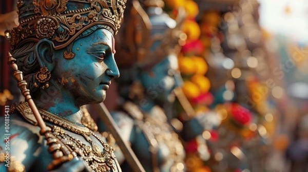 Fototapeta Hindu God in a Captivating Picture. Generative Ai.