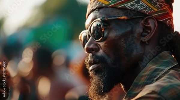 Fototapeta Inside Reggae Sumfest, Jamaica's Legendary Music Extravaganza. Generative Ai.