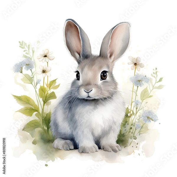 Obraz 水彩で描いたうさぎのイラスト